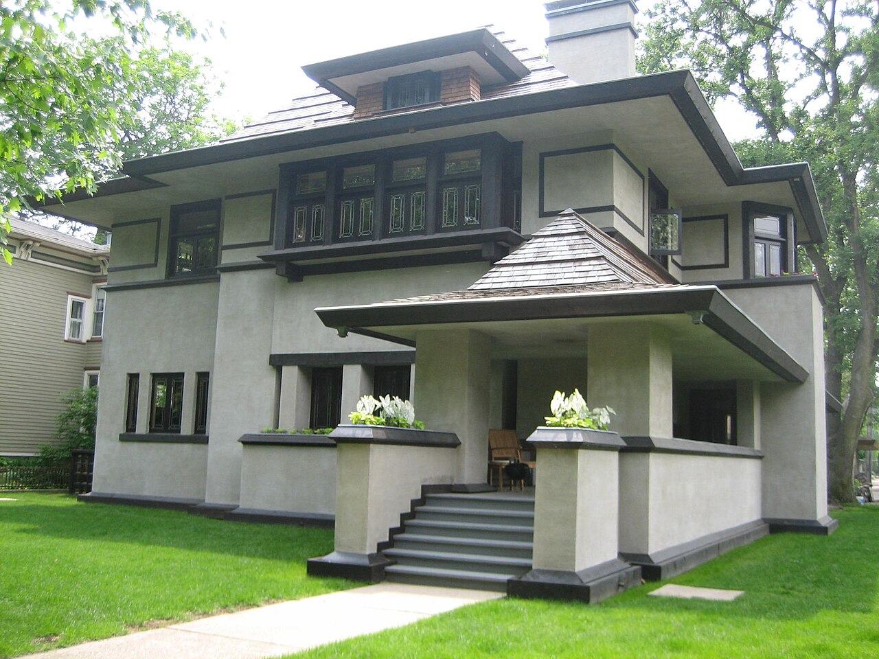 A Prairie-style house in Oak Park, Illinois